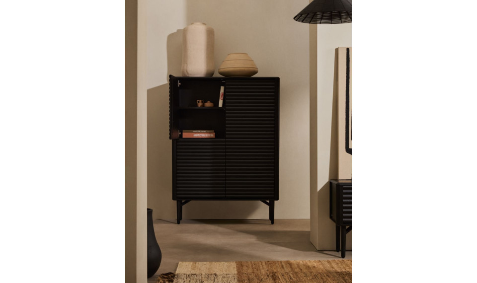 Lenon 4 дверный высокий буфет черный | Комоды | ZIPhome.ee изображение 3