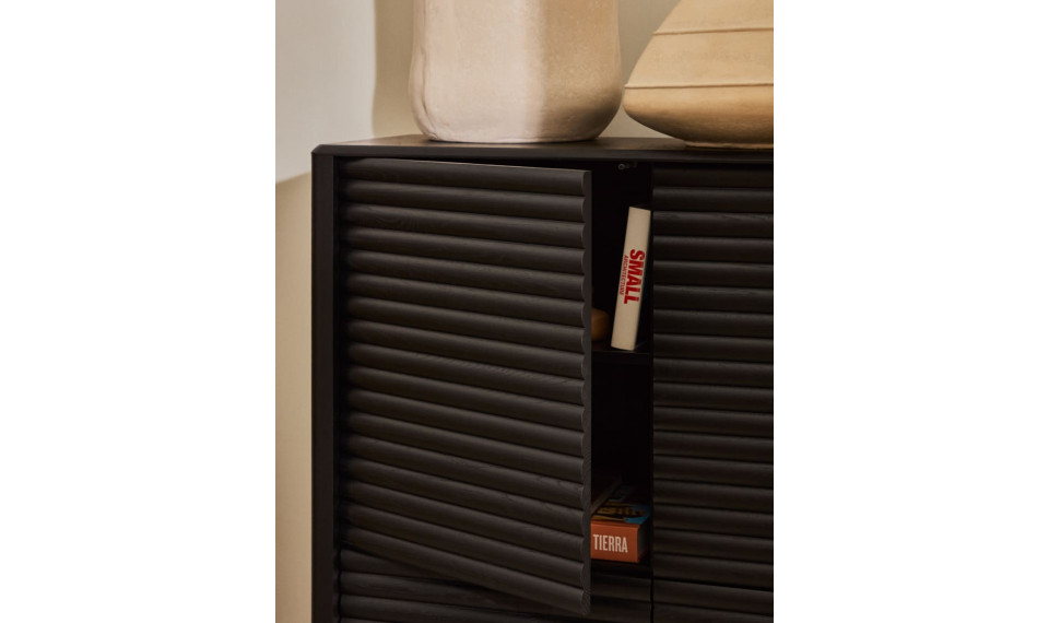 Lenon 4 дверный высокий буфет черный | Комоды | ZIPhome.ee изображение 5