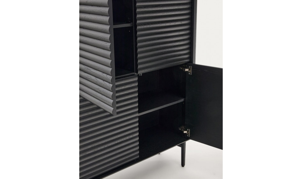 Lenon 4 дверный высокий буфет черный | Комоды | ZIPhome.ee изображение 4