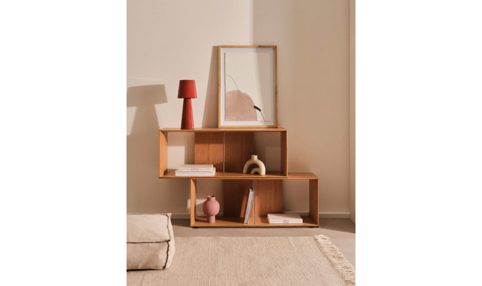 Litto raamaturiiul 2 moodulit tamm | Riiulid | ZIPhome.ee pilt 4