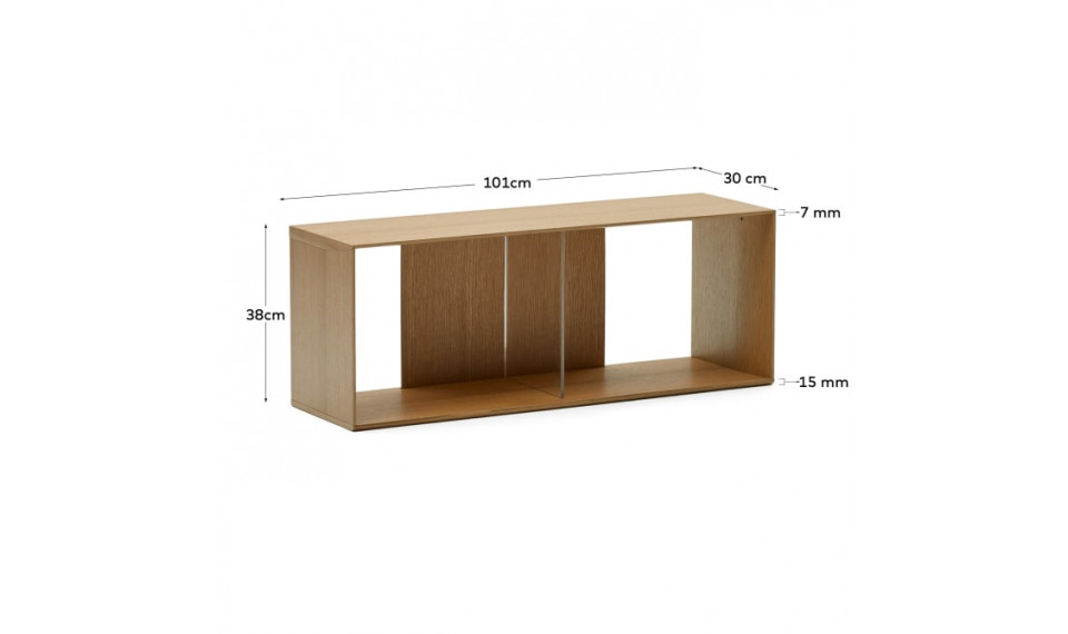 Litto raamaturiiul 2 moodulit tamm | Riiulid | ZIPhome.ee pilt 2