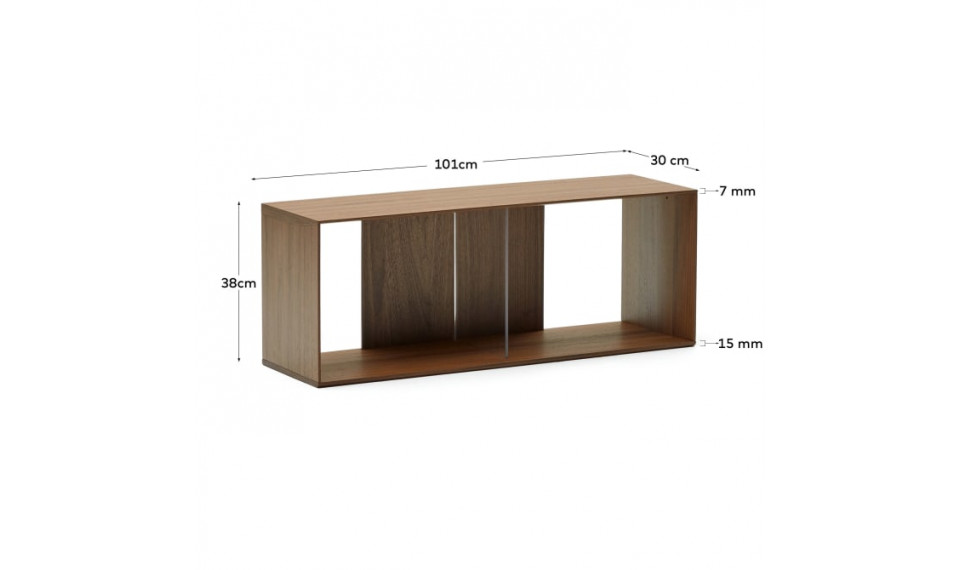 Litto raamaturiiul 2 moodulit pähkel | Riiulid | ZIPhome.ee pilt 2