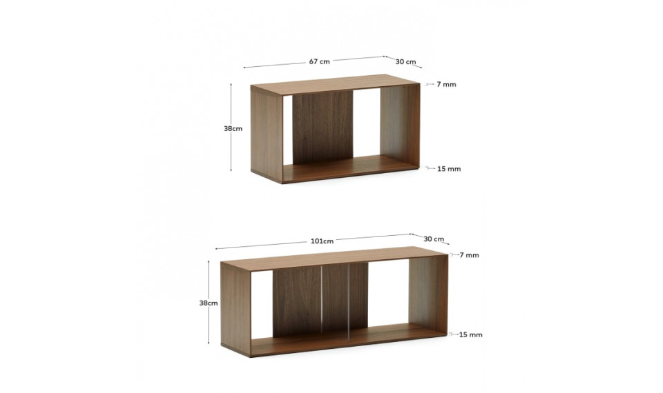 Litto raamaturiiul 4 moodulit pähkel | Riiulid | ZIPhome.ee pilt 2