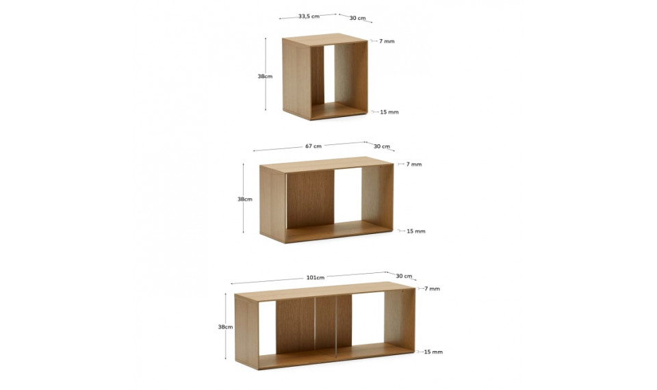 Litto raamaturiiul 6 moodulit tamm | Riiulid | ZIPhome.ee pilt 2