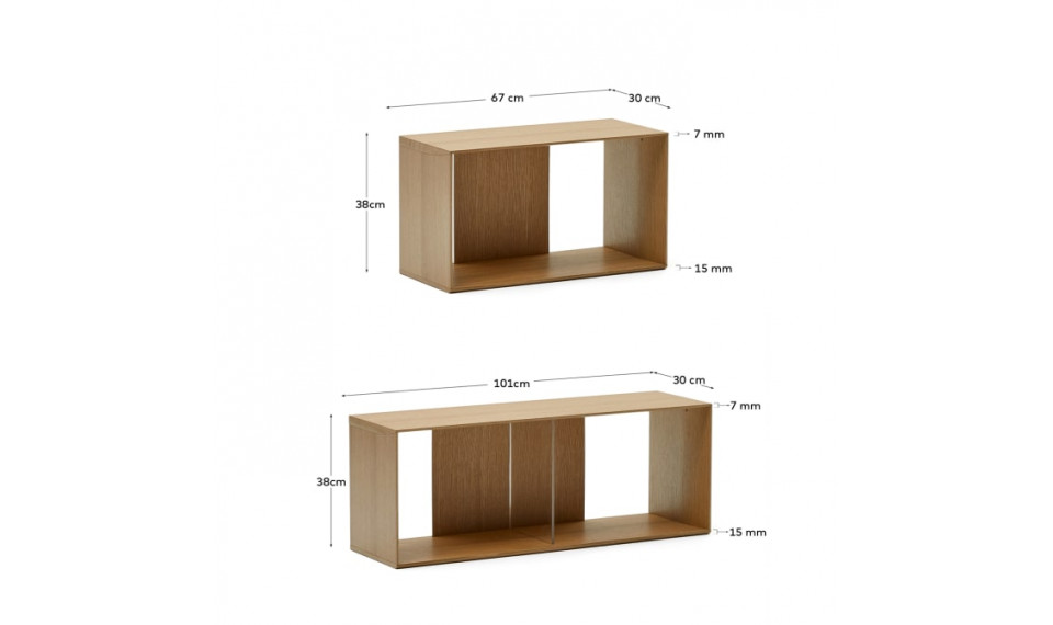 Litto raamaturiiul 5 moodulit tamm | Riiulid | ZIPhome.ee pilt 2