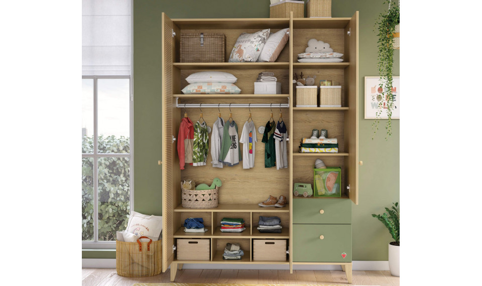 LOOF BABY 3 ustega riidekapp | Laste riidekapid | ZIPhome.ee pilt 3