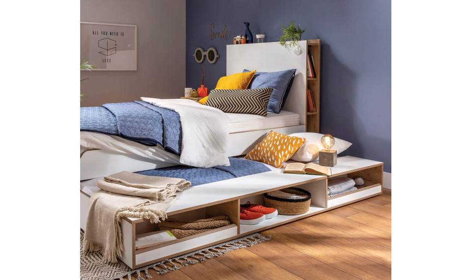 MODERA lastevoodi pesukast või liisavoodi riiulidega (90X190 cm) | Laste voodid | ZIPhome.ee pilt 2