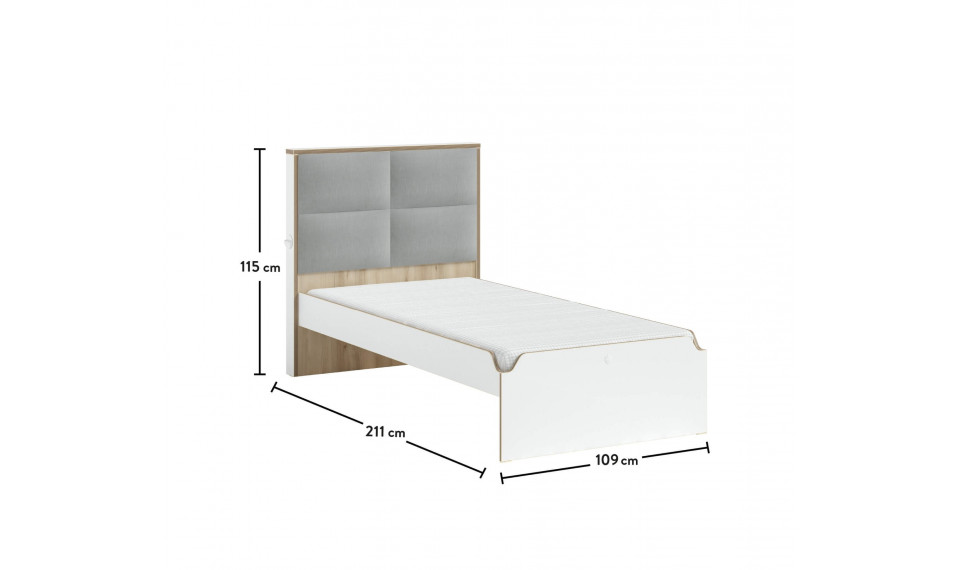 MODERA Voodi. Voodipeats on kaetud kangaga. (100X200 cm) | Laste voodid | ZIPhome.ee pilt 5