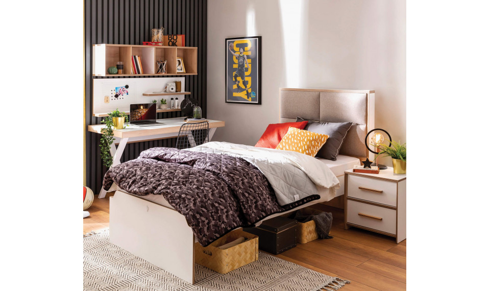 MODERA Voodi. Voodipeats on kaetud kangaga. (100X200 cm) | Laste voodid | ZIPhome.ee pilt 4