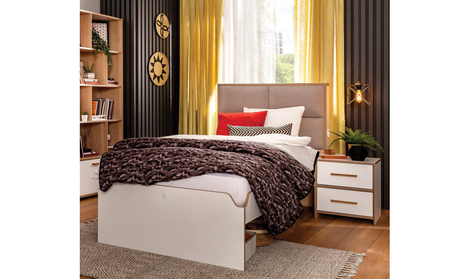 MODERA Voodi. Voodipeats on kaetud kangaga. (120X200 cm) | Laste voodid | ZIPhome.ee pilt 2