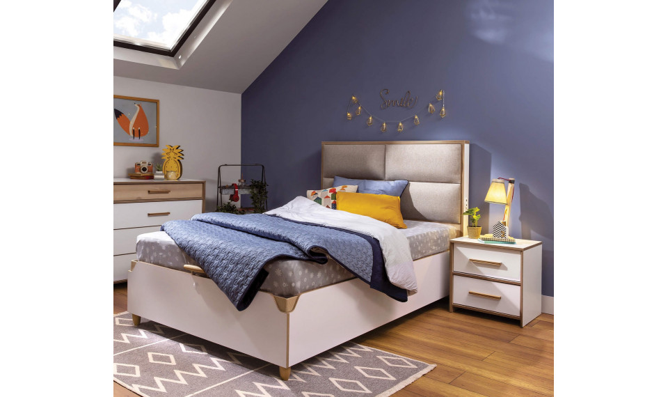 MODERA voodi pesukastiga tõstemehhanismiga. Voodipeats on kaetud kangaga. (120x200 cm) | Laste voodid | ZIPhome.ee pilt 2