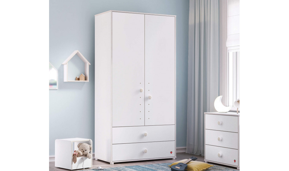 MONTES WHITE 2 ustega riidekapp | Laste riidekapid | ZIPhome.ee pilt 2