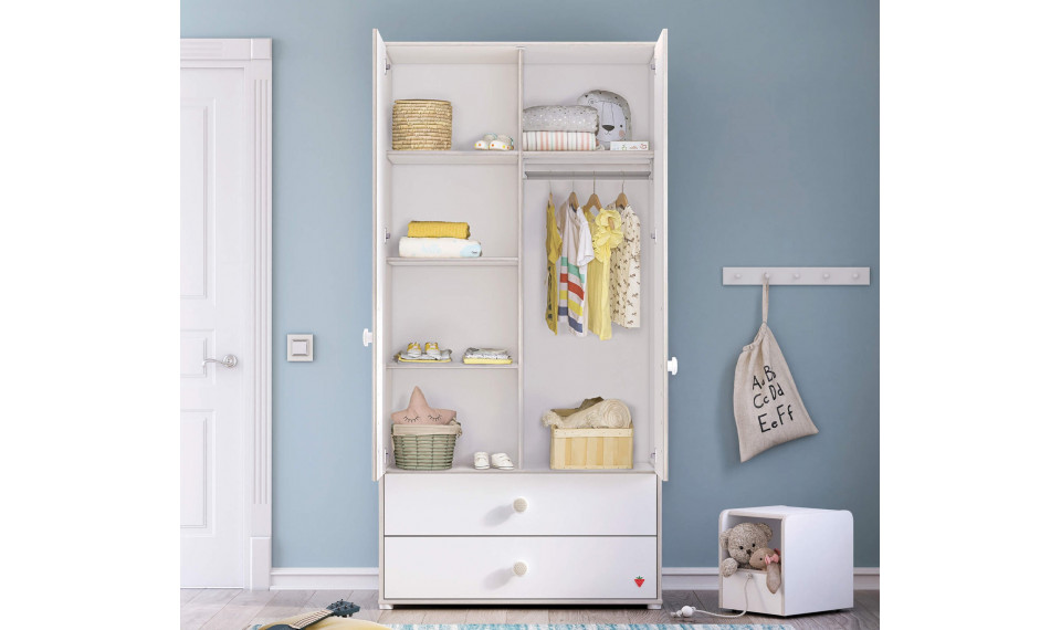 MONTES WHITE 2 ustega riidekapp | Laste riidekapid | ZIPhome.ee pilt 3