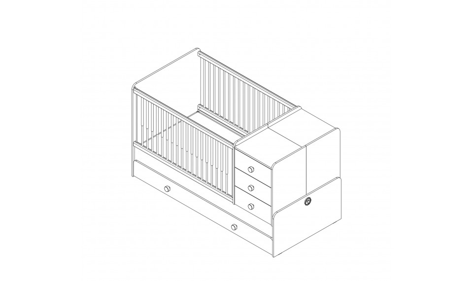 NATURA BABY SL beebivoodi-transformer (WITH PARENT BED) (80x180 cm) | Beebivoodid | ZIPhome.ee pilt 4