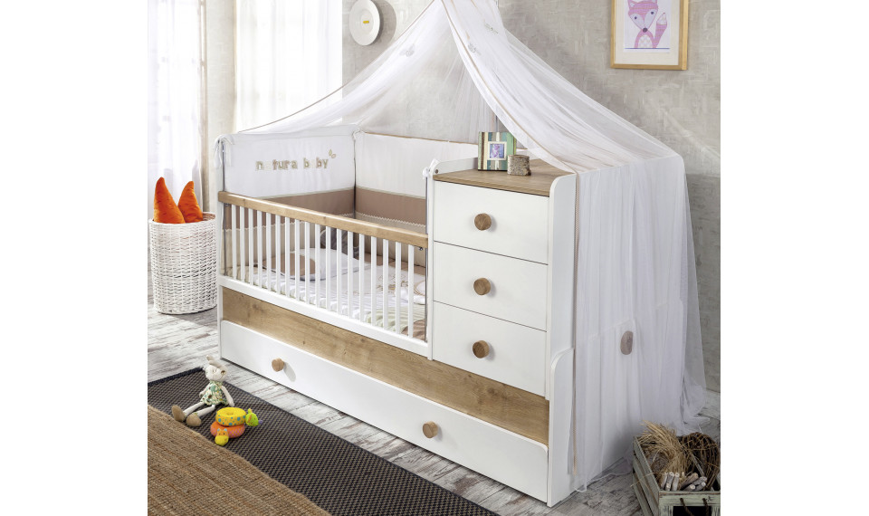 NATURA BABY SL beebivoodi-transformer (WITH PARENT BED) (80x180 cm) | Beebivoodid | ZIPhome.ee pilt 2