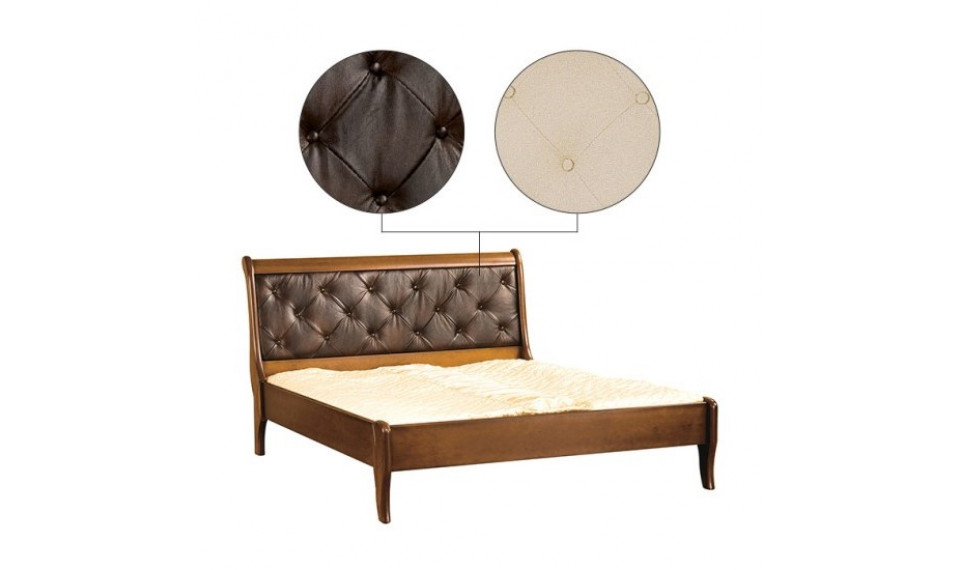 Neptun N-voodi T 180 (ilma voodirestita) eco nahk, värv new walnut | Voodid | ZIPhome.ee kuva 1