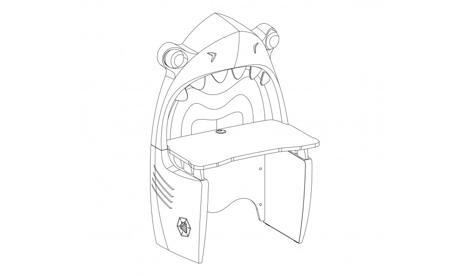 PIRATE SHARK STUDY DESK | 100% Quality PIRATE SHARK STUDY DESK | Pirate | ZIPhome.ee image 5
