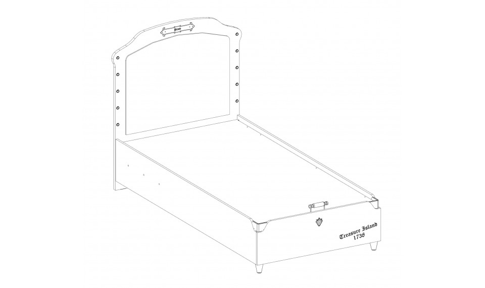 PIRATE BED WITH BASE (100x200 cm) | 100% Quality PIRATE BED WITH BASE (100x200 cm) | Pirate | ZIPhome.ee image 5