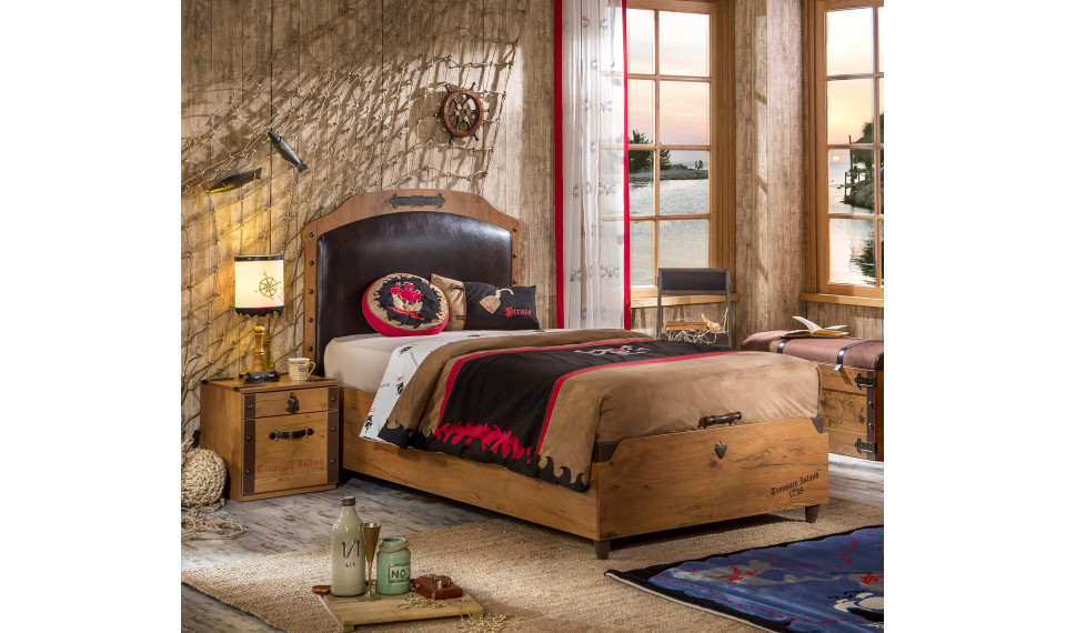 PIRATE BED WITH BASE (100x200 cm) | 100% Quality PIRATE BED WITH BASE (100x200 cm) | Pirate | ZIPhome.ee image 2