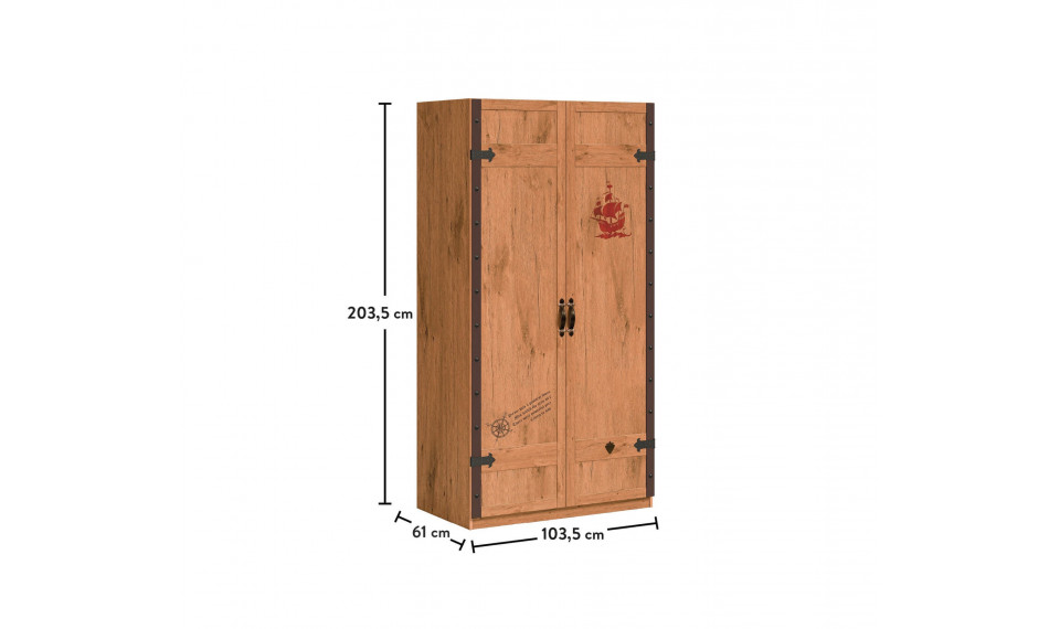 PIRATE 2 DOORS WARDROBE | 100% laatu PIRATE 2 DOORS WARDROBE | Pirate | ZIPhome.ee kuva 5