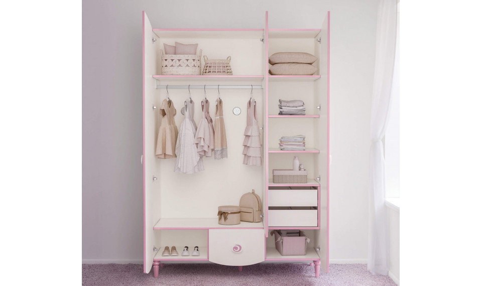 PRINCESS 3 ustega riidekapp | Laste riidekapid | ZIPhome.ee pilt 3