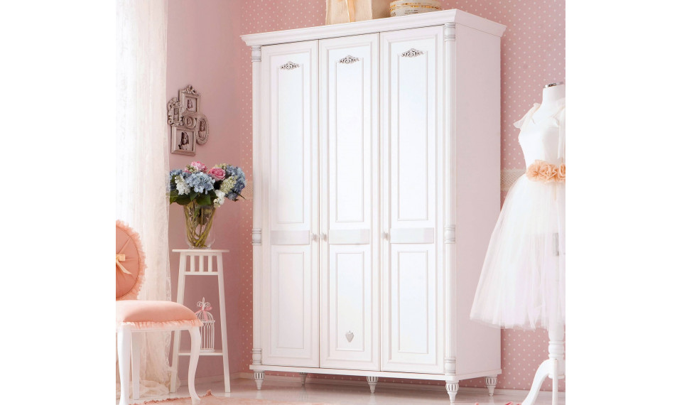 ROMANTIC 3-ukseline riidekapp | Laste riidekapid | ZIPhome.ee pilt 2