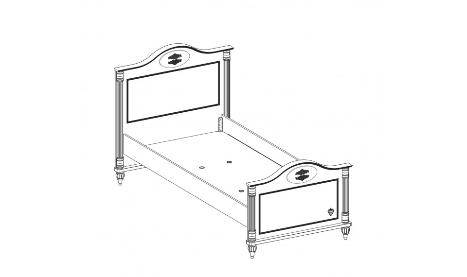 ROMANTIC voodi (100x200 cm) | Laste voodid | ZIPhome.ee pilt 4