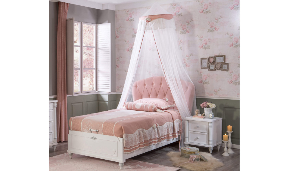 ROMANTIC voodi pesukastiga tõstemehhanismiga. Voodipeats on kaetud kangaga. | Laste voodid | ZIPhome.ee pilt 2