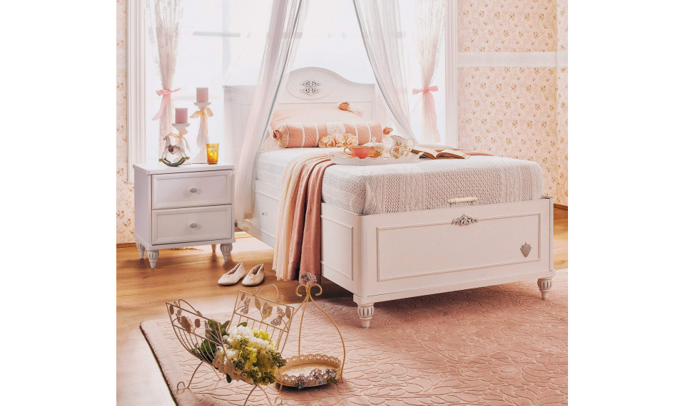 ROMANTIC voodi pesukastiga tõstemehhanismiga. (100x200 cm) | Laste voodid | ZIPhome.ee kuva 2