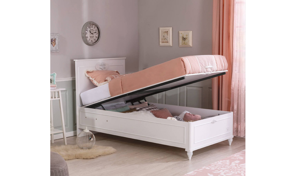ROMANTICA voodi pesukastiga tõstemehhanismiga. (100x200 cm) | Laste voodid | ZIPhome.ee pilt 2