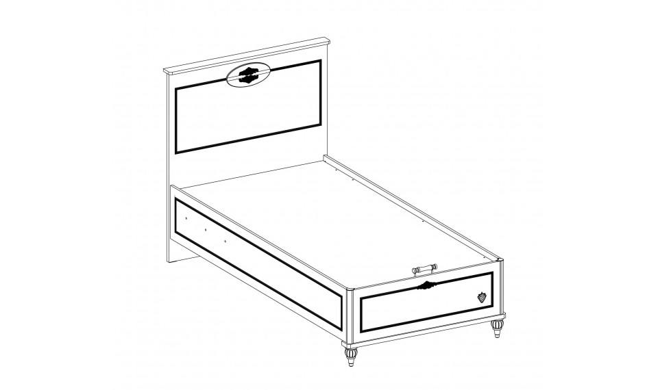 ROMANTICA voodi pesukastiga tõstemehhanismiga. (100x200 cm) | Laste voodid | ZIPhome.ee pilt 4