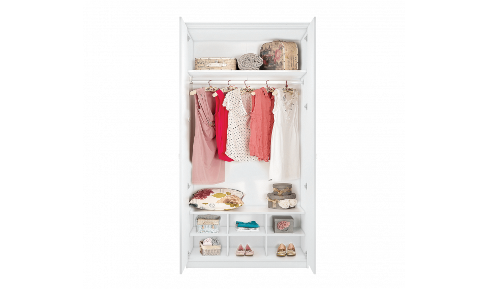 WHITE 2-ukse kappi riiul | Laste riidekapid | ZIPhome.ee pilt 2