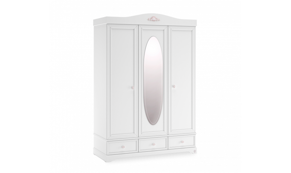 RUSTIC WHITE 3-ukseline riidekapp | Laste riidekapid | ZIPhome.ee pilt 1