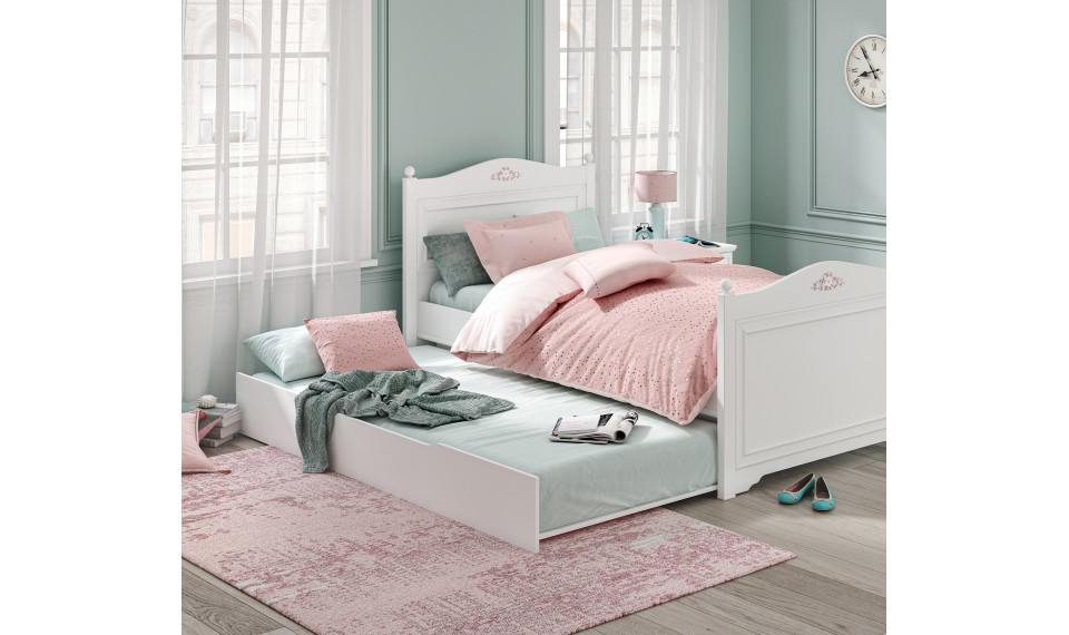 RUSTIC WHITE liisavoodi (100x200 cm) | Laste voodid | ZIPhome.ee pilt 2