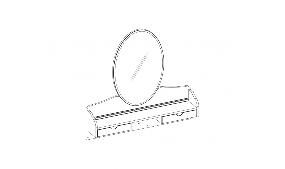 RUSTIC WHITE kummuti peegel | Laste kummutid | ZIPhome.ee pilt 4