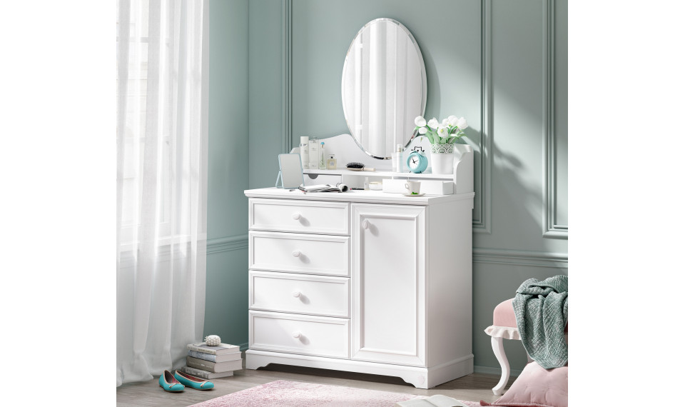 RUSTIC WHITE kummuti peegel | Laste kummutid | ZIPhome.ee pilt 3