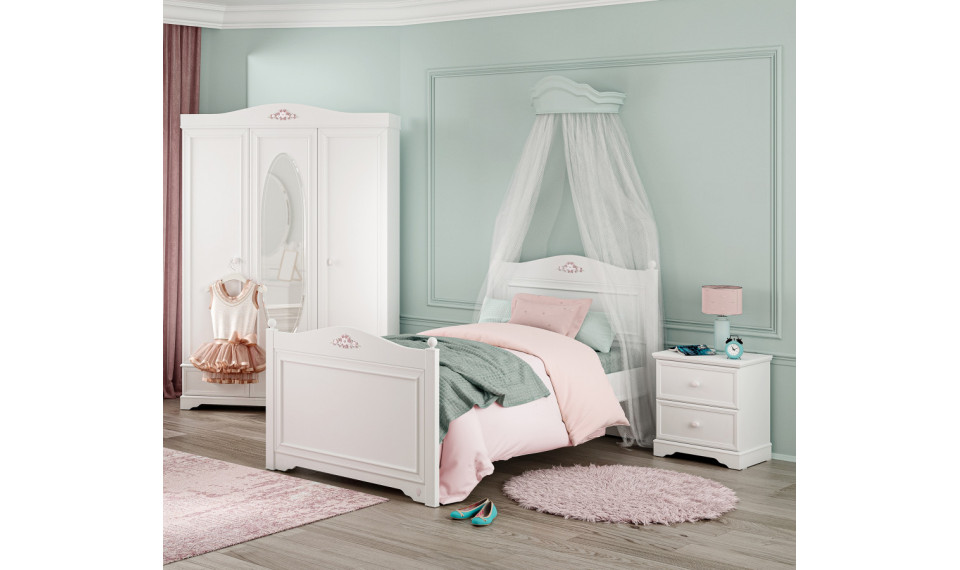 RUSTIC WHITE voodi 100x200 | Laste voodid | ZIPhome.ee kuva 3