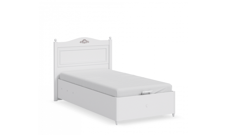 RUSTIC WHITE voodi pesukastiga ja tõstemehhanismiga (100x200 cm) | Laste voodid | ZIPhome.ee pilt 1