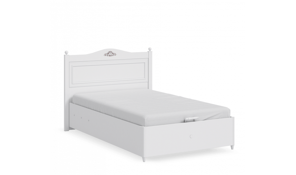 RUSTIC WHITE voodi pesukastiga ja tõstemehhanismiga (120x200 cm) | Laste voodid | ZIPhome.ee pilt 1