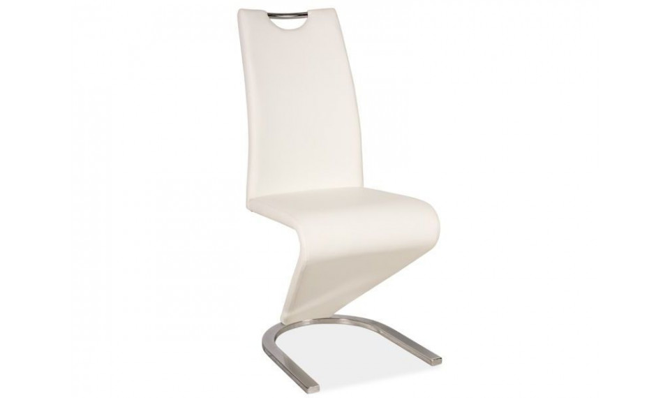 H090 Стул Хром / Белый Эко Кожа | Стулья | ZIPhome.ee изображение 1