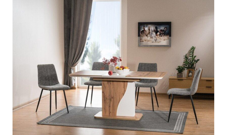 SYRIUSZ Extendable Dining table White/Oak wotan | Tables | ZIPhome.ee image 2