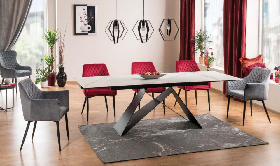 WESTIN III Раздвижной 160-240 обеденный стол, Эффект мрамора, белый | Столы | ZIPhome.ee изображение 3