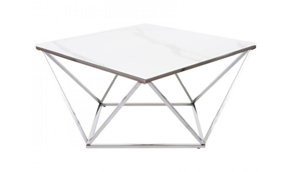 SILVER A II Coffee table, white marble / steel | Сoffee tables | ZIPhome.ee image 1
