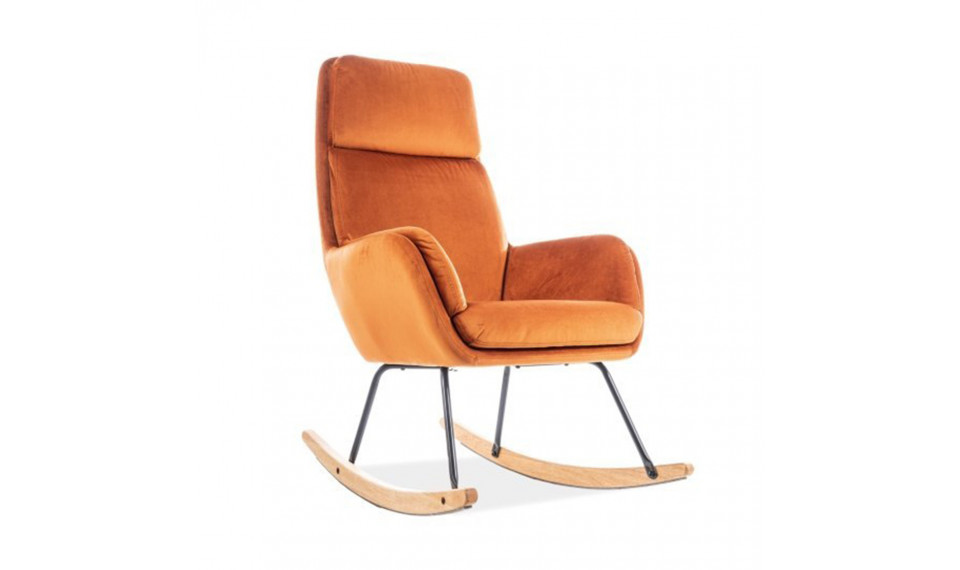 Rocking chair HOOVER VELVET TAP 179 Orange | 100% Quality Rocking chair HOOVER VELVET TAP 179 Orange | Armchairs | ZIPhome.ee image 1