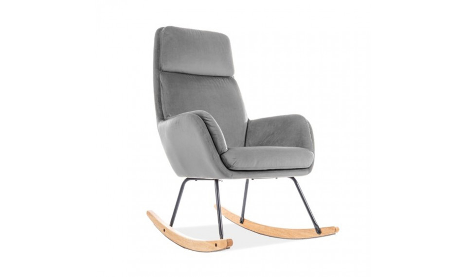 Rocking chair HOOVER VELVET BLUVEL 14 Grey | 100% Quality Rocking chair HOOVER VELVET BLUVEL 14 Grey | Armchairs | ZIPhome.ee image 1