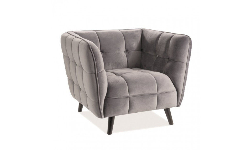 Armchair CASTELLO 1, VELVET  BLUVEL 14 gray | 100% Quality Armchair CASTELLO 1, VELVET  BLUVEL 14 gray | Armchairs | ZIPhome.ee image 1