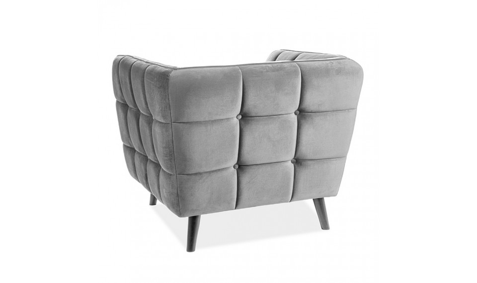 Armchair CASTELLO 1, VELVET  BLUVEL 14 gray | 100% Quality Armchair CASTELLO 1, VELVET  BLUVEL 14 gray | Armchairs | ZIPhome.ee image 2