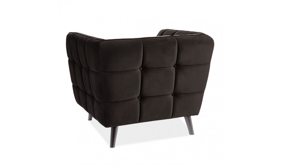 Armchair CASTELLO 1, VELVET  BLUVEL 19 black | 100% Quality Armchair CASTELLO 1, VELVET  BLUVEL 19 black | Armchairs | ZIPhome.ee image 2
