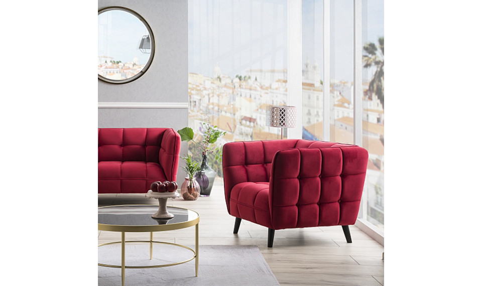 Armchair CASTELLO 1, VELVET  BLUVEL 59 burgundy | 100% Quality Armchair CASTELLO 1, VELVET  BLUVEL 59 burgundy | Armchairs | ZIPhome.ee image 3