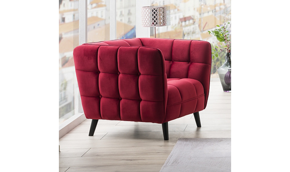 Armchair CASTELLO 1, VELVET  BLUVEL 59 burgundy | 100% Quality Armchair CASTELLO 1, VELVET  BLUVEL 59 burgundy | Armchairs | ZIPhome.ee image 1